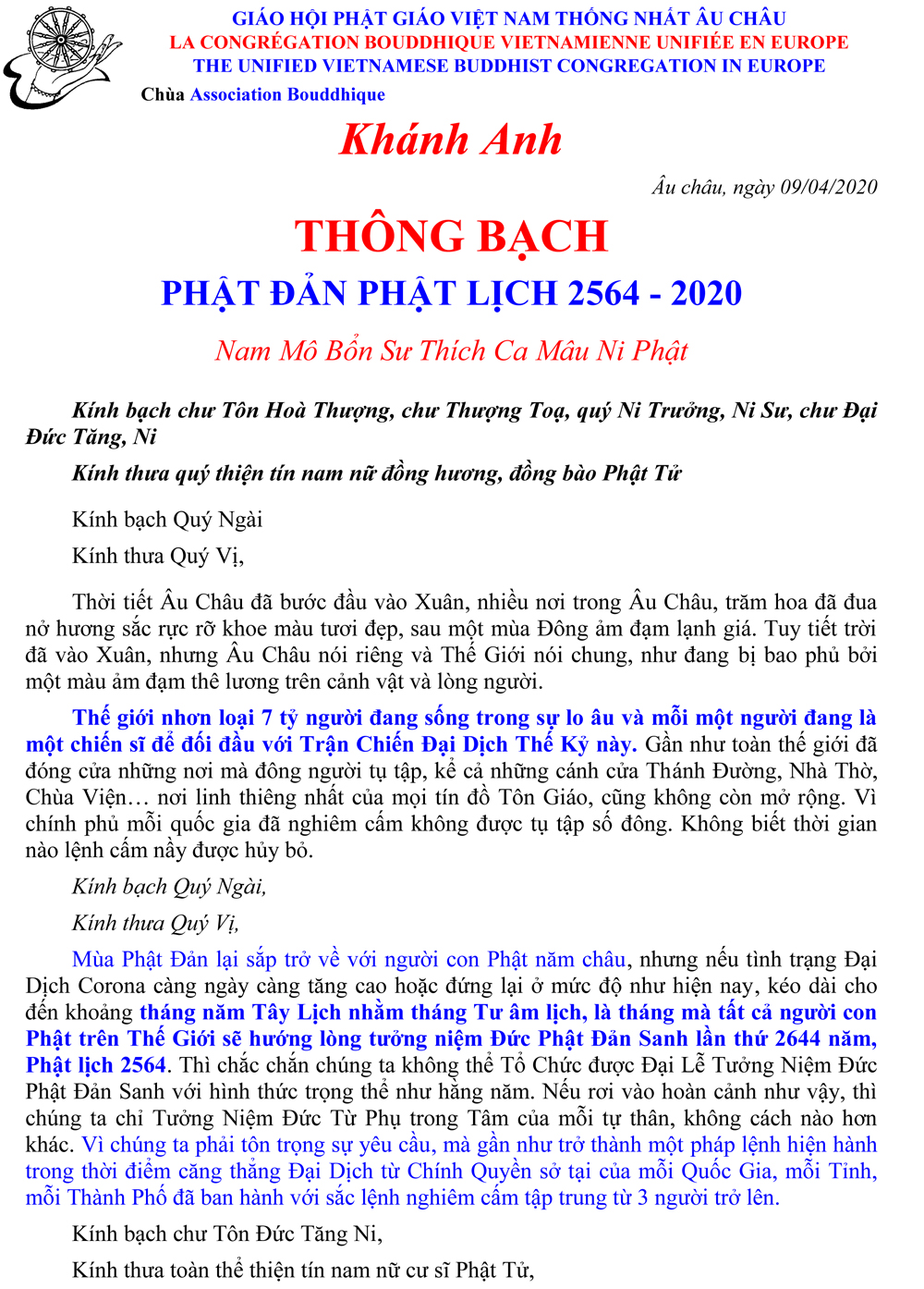Thong Bach Phat Dan 2564-2020-GH Au Chau-1