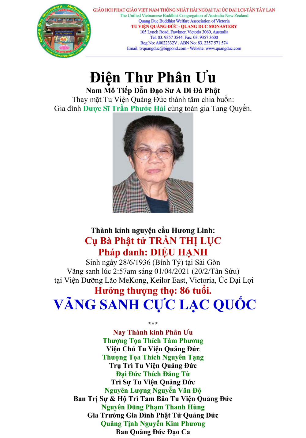 2-Dien Thu Phan Uu_Gia dinh_Cu ba_Tran Thi Luc-1