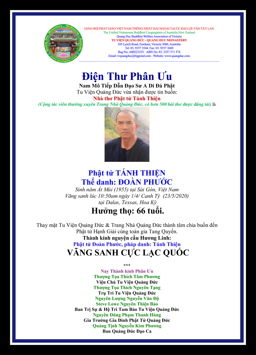 Dien Thu Phan Uu_Gia Dinh Nha Tho Tanh Thie