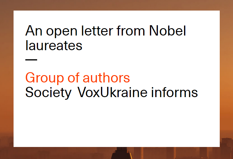 An open letter from Nobel laureates