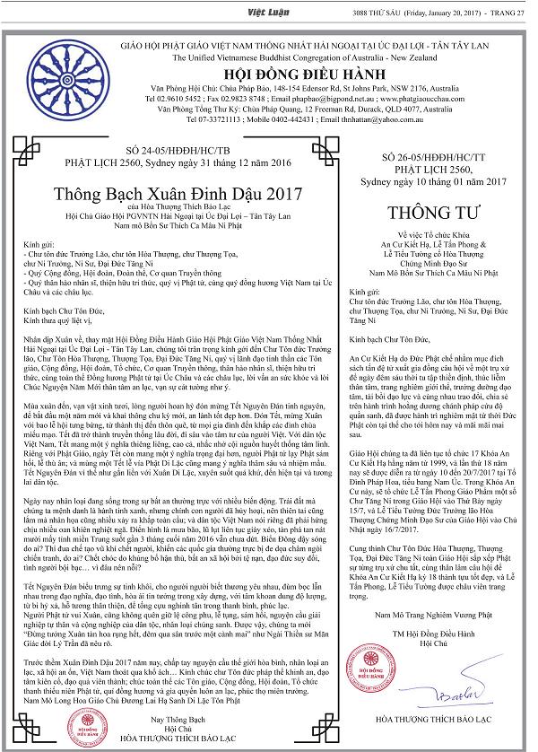 Thong Bach Xuan Dinh Dau 2017_HT Thich Bao Lac
