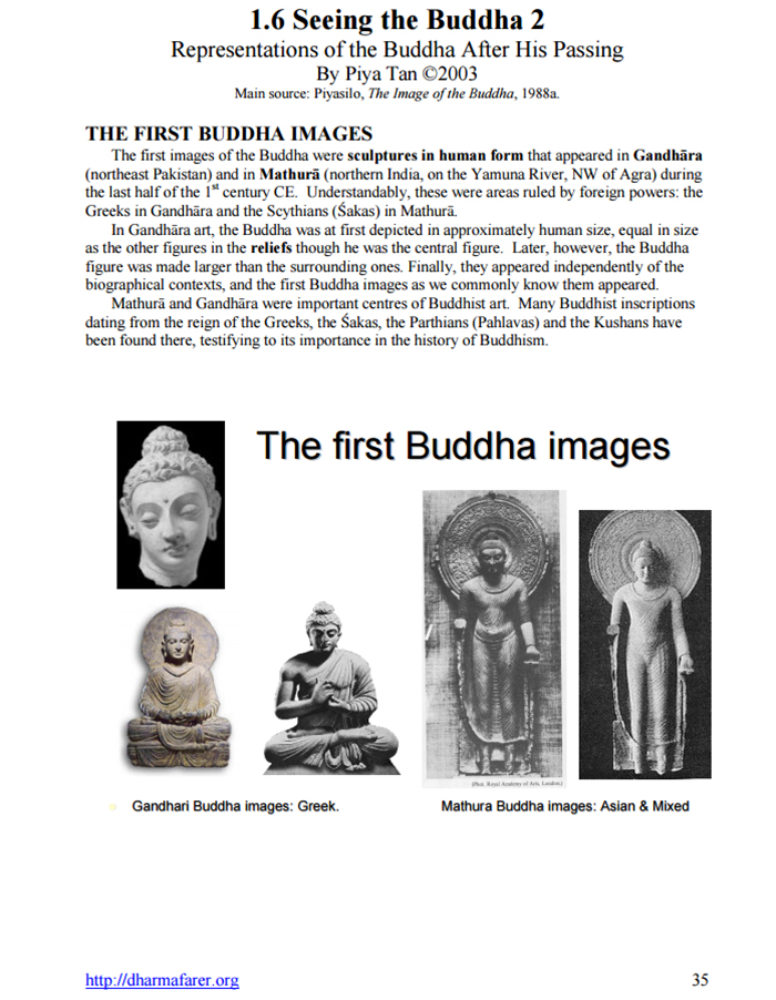 First Buddha Images