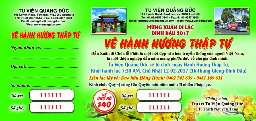 Ve Hanh Huong Thap Tu 2017
