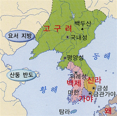 Bản đồ Thời đại Tam Quốc Korea