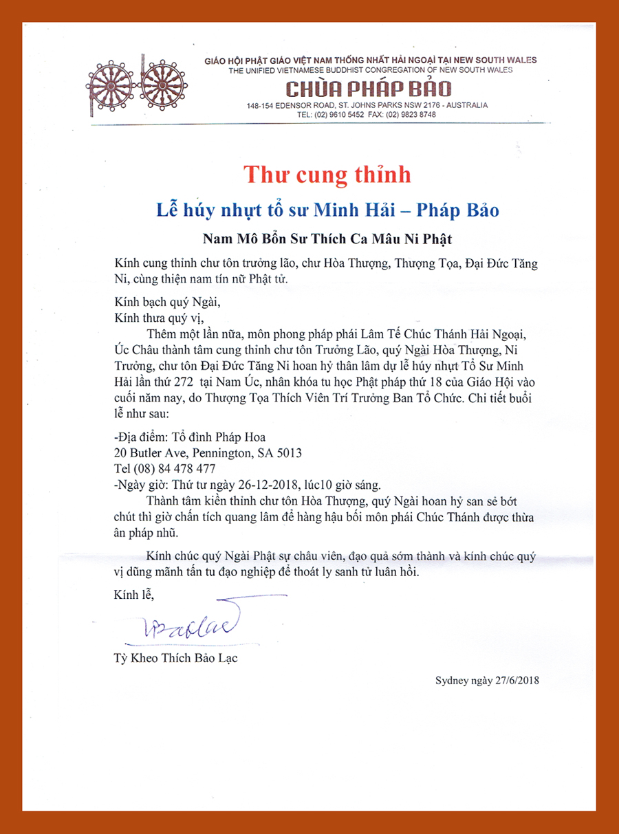 Thu Cung Thinh Le Huy Nhat To Su Minh Hai Phap Bao lan thu 272