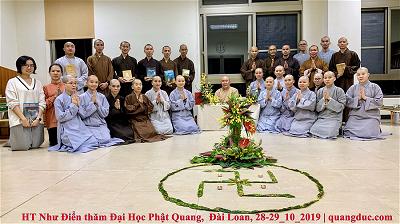Hòa thượng Thích Như Điển ghé thăm trường đại học Phật Quang - Yilan 28-29_10_2019 (16)
