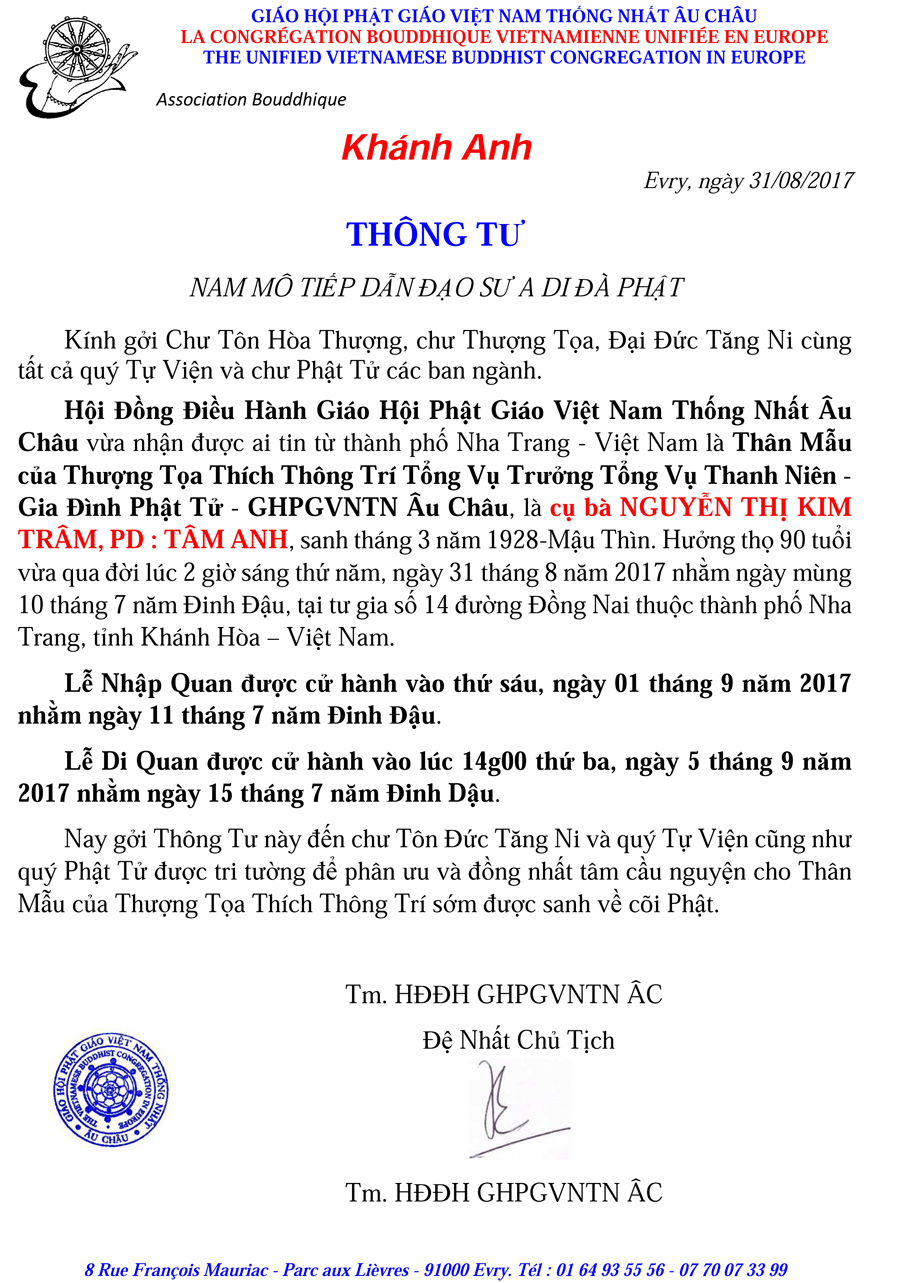 Thong Tu than mau Thuong Toa Thich Thong Tri - Hoa Lan