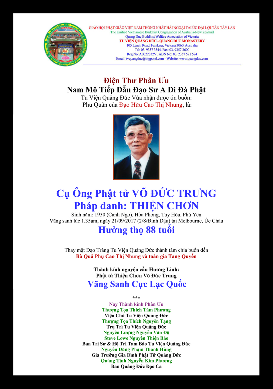 Dien Thu Phan Uu_gia dinh_Cu Ong Vo Duc Trung-1930-2017