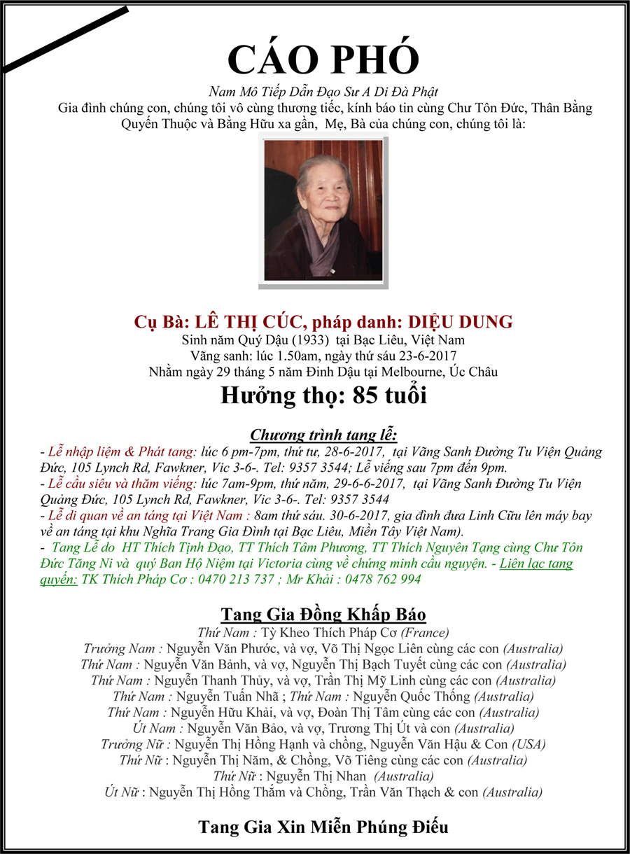 Cao Pho Tang Le Cu Ba Dieu Dung Le Thi Cuc