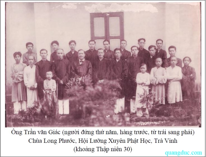 Ông Trần Văn Giác - Hội Lưỡng Xuyên Phật Học Trà Vinh (Thập Niên 1930)