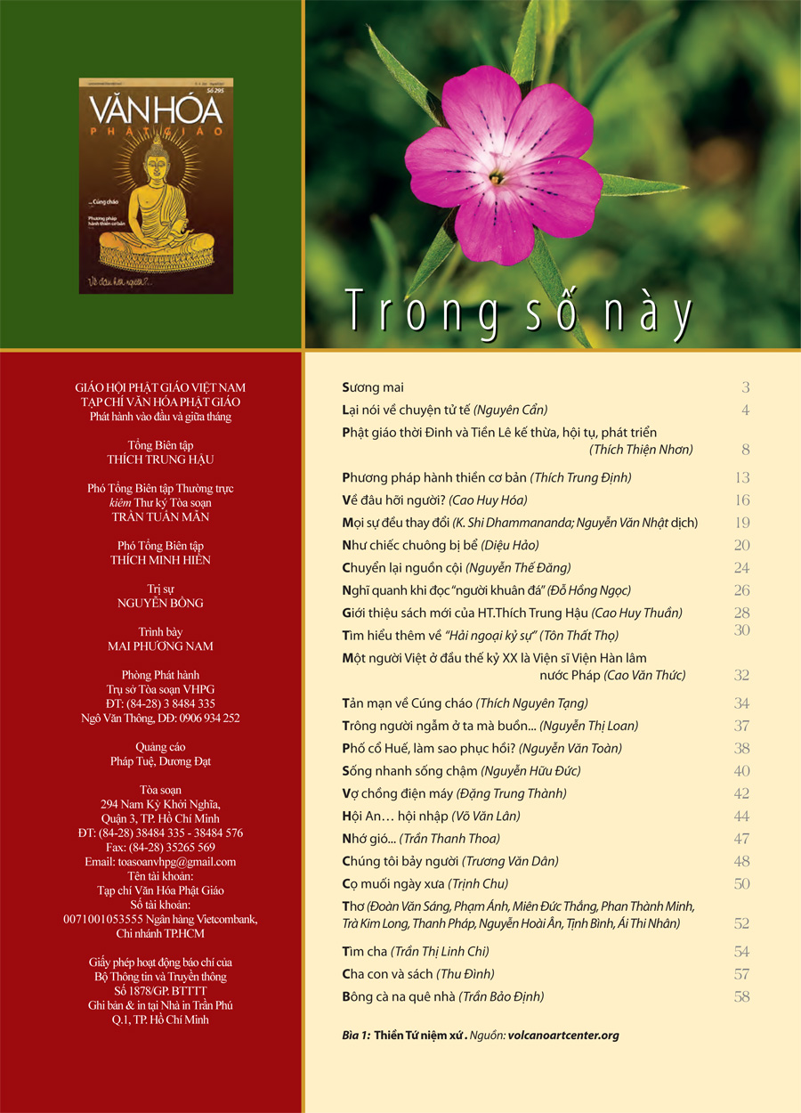 Văn Hóa Phật Giáo, số 295, ngày 15_04_2018-3
