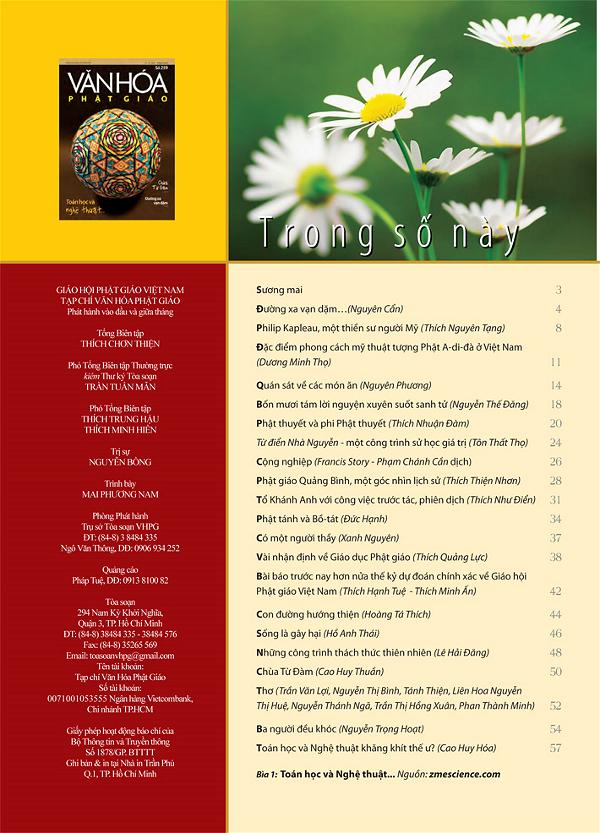 Văn Hóa Phật Giáo, số 259, ngày 15-10-2016-3